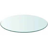 StarTech.com Runde Tischplatte aus gehärtetem Glas - Tischschutz - Transparent 80 cm Durchmesser - 1 cm dick - Himmelblau (Sky Blue)