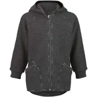 Engel - Baby-Jacke mit Kapuze und Reißverschluß - Wolljacke Gr 74/80 grau