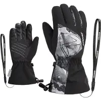 Ziener Laval-z AS AW Glove Junior Unisex black.grey mountain print (12891) 4,5