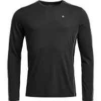 Ortovox - Technisches Langarm-Top aus Merinowolle - 185 Rock'N'Wool LS M Black Raven für Herren aus Wolle - Größe L - schwarz