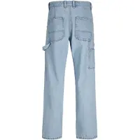 Jack & Jones Loose-fit-Jeans "JJIEDDIE JJUTILITY SBD 491", Herren, Gr. 31, Länge 32, blau (blau denim), Denim/Jeans, Obermaterial: 100% Baumwolle, clean, loose fit, Jeans Loose-fit-Jeans