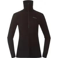 Bergans Pullover Inner: Dual Merino Half Zip Damen Black-XL