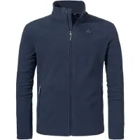 Schöffel Fleecejacke SCHÖFFEL "Fleece Jk Style Qutang MNS", Herren, Gr. 50, blau (8820, blau), Oberstoff: 100% Polyester, regular fit, hoch geschlossener Ausschnitt, Jacken Fleecejacke