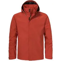 Schöffel Regenjacke SCHÖFFEL "Jacket Gmund M", Herren, Gr. 46, rot (schwarz crabapp), Web, Obermaterial: 100% Polyester, normal, Jacken Regenjacke, winddicht, wasserabweisend, atmungsaktiv, Übergangsjacke