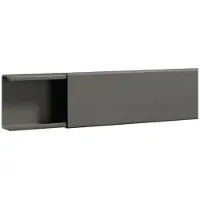 Hager Verdrahtungskanal ohne Boden-/Seitenstanzung aus PVC BA6 40x80mm steingrau