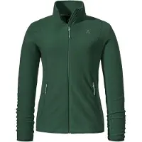 Schöffel Fleecejacke SCHÖFFEL "Fleece Jk Style Ash WMS", Damen, Gr. 40, grün (6965, grün), Oberstoff: 100% Polyester, regular fit, hoch geschlossener Ausschnitt, Jacken Fleecejacke