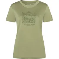 Super.natural - Women's Mountain Lovers Bio Jersey Tee - Merinoshirt Gr L sage / leaf melange