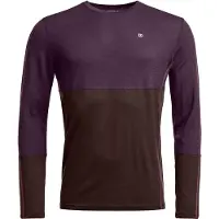 Ortovox - Technisches Langarm-Top aus Merinowolle - 185 Rock'N'Wool LS M Dark Wild Berry für Herren aus Wolle - Größe L - Bordeaux
