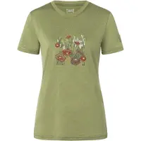 Super.natural - Women's Flower Field Bio Jersey Tee - Merinoshirt Gr L sage / various