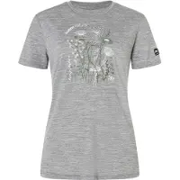 Super.natural - Women's Rock Flowers Tee - Merinoshirt Gr XS grau