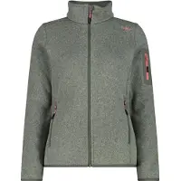 CMP Strickfleecejacke "KNITTED MELANGE FLEECE WOMAN JACKET" mit Reißverschluss, wasserabweisend, windabweisend, wärmeisolierend