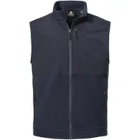 Schöffel Fleeceweste SCHÖFFEL "Fleece Vt Style Ash MEN", Herren, Gr. 46, blau (8820, blau), Oberstoff: 100% Polyester, ohne Ausschnitt, Westen Fleeceweste