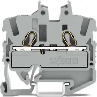 Wago 2052-1201 2-Leiter-Mini-Durchgangsklemme,mit Betätigungsöffnung,2,5 mm2,grau 20521201 - 100 Stück