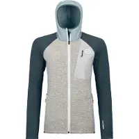 Ortovox - Women's Fleece Grid Plus Classic Knit Hoody - Fleecejacke Gr S grau