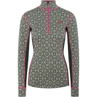 Kari Traa Merino Base Layer Rose Half Zip Thyme - XS