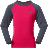 Bergans Inner:dual Merino Kids Long Sleeve raspberry pink/granite blue (25667) 92