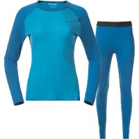Bergans Allround Merino Baselayer Set Women aqua lagoon/dark aqua lagoon (25669) XS