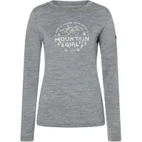 Super.natural W Mountain Girl LS cashmere grey melange/white stone (77F) S