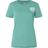 Super.natural W Little Heartwood Tee lagoon green/fresh white (13I) XS