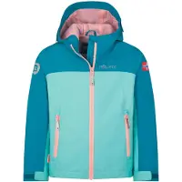 TROLLKIDS Telemark wasserdichte Kinder Outdoor Jacke mit Kapuze blau 116