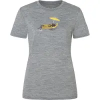Super.natural W HOT Dog Tee cashmere grey melange/various (35G) S
