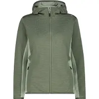 CMP - Women's Striped Jacquard Jacket Fix Hood - Fleecejacke Gr 46 oliv