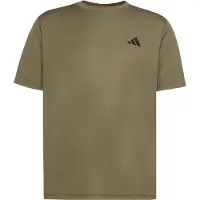 Adidas T-Shirt PERFORMANCE "WORKOUT ESSENTIALS BASE", Herren, Gr. S, grün (olive strata), Obermaterial: 100% Polyester, Rundhals, Shirts T-Shirt, reguläre Passform, mit Climacool Technologie