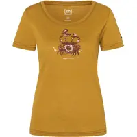 Super.natural - Women's Mrs Crab Tee - Merinoshirt Gr XS dried tobacco / various
