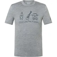 Super.natural - Van Life Bio Jersey Tee - Merinoshirt Gr L grau