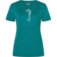 Super.natural - Women's Sea Horse Tee - Merinoshirt Gr S pacific /weiß