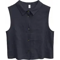 Mazine - Women's Sleeveless Linen Shirt - Bluse Gr M blau