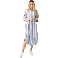 KnowledgeCotton Apparel - Women's Organic Cotton Shirt Dress - Kleid Gr M grau