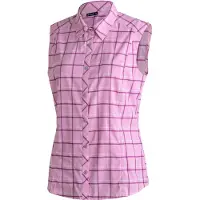 Maier Sports Funktionsbluse "Sana sleeveless", Damen, Gr. 42, rosa (orchidee), 97% Polyester, 3% Elasthan, Blusen Funktionsbluse, ärmellose Damen Bluse, sommerliches Blusen-Shirt, Karobluse, Reg. Fit