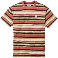 Passenger - Wild Pine Texture Stripe T-Shirt - T-Shirt Gr L rot