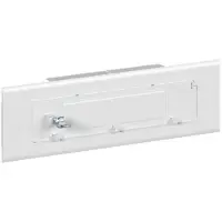 Hager GBKEV0801219016 Modularblende GKEV12, OT80, Transpartentabdeckung, Schloß, Beschriftung, vweiß