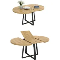 Dmora Ausziehbarer Tisch Casarola 158x110x77 cm Braun, 8 Plätze