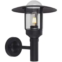 V-TAC LED Wandleuchte, Schwarz, Aluminium, Glas, IP44, Warmweiß, H 34 cm