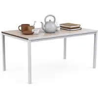 Dmora Outdoor-Tisch Sarnia 159x95x75 cm Eiche, 6 Plätze, UV-beständig, vielseitig, platzsparend