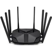 Mercusys AX6000 8-Stream Wi-Fi 6 Router, Wi-Fi 6 (802.11ax), Dual-Band (2,4 GHz/5 GHz), Ethernet/LAN, Schwarz, Tabletop-Router
