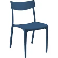 Dmora Gartenstuhl Orcus, Gartensitz, Outdoor-Stuhl, Outdoor-Sessel, Italy, 54x46 h80 cm, Blau