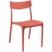 Dmora Gartenstuhl Orcus, Gartensitz, Outdoor-Stuhl, Outdoor-Sessel, Italy, 54x46 h80 cm, Rot