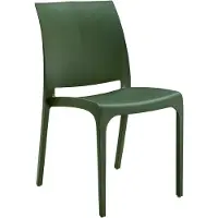 Dmora Gartenstuhl Miranda, Gartensitz, Outdoor-Stuhl, Outdoor-Sessel, Italy, 54x46 h80 cm, Grün
