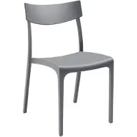 Dmora Gartenstuhl Lupia, Gartensitz, Outdoor-Stuhl, Outdoor-Sessel, Italy, 54x46 h80 cm, Grau