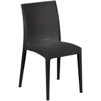 Dmora Gartenstuhl Fiano, Platzsparender und funktionaler Outdoor-Stuhl, Stapelbar, Ideal für Garten und Terrasse, Italy, 42x48 h81 cm, Anthrazit