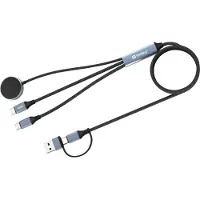 Sandberg 441-69, 0 m, USB A/USB C, 2 x USB-C/MagSafe, Schwarz