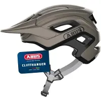 ABUS MTB-Helm CliffHanger - Fahrradhelm für anspruchsvolle Trails - mit großen Lüftungsöffnungen & TriVider Riemensystem - für Damen und Herren - Grau, Größe S