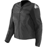 Dainese Racing 5 perforierte Damen Motorrad Lederjacke, schwarz, 50