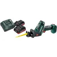 Metabo SSE 18 LTX Compact Akku Reciprosäge Säbelsäge 18 V 13 mm + 2x LiHD Akku 4,0 Ah + Ladegerät