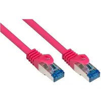 GOOD CONNECTIONS Alcasa 0.25m Cat. 6A, S/FTP, 0,25 m, Cat6a, S/FTP (S-STP), RJ-45, RJ-45, Magenta