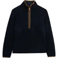 Superdry für Damen. W2012337A Estate Fleece Half Zip Fleece navy (XS), Lässig, Recyceltes Polyester, Nachhaltig, Marine